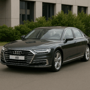 Audi A8 hybridbil i grå – rummelig luksussedan til enkel, fleksibel leasing med hurtig levering hos LeasingBird
