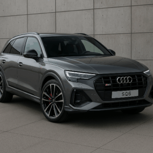 Audi SQ6 hybridbil i grå metal – rummelig kompakt SUV til fleksibel leasing hos LeasingBird. Nem bestilling & hurtig levering