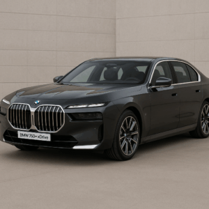 Sort BMW 750e xDrive hybridbil – rummelig premium sedan til enkel og fleksibel leasing med hurtig levering hos LeasingBird.