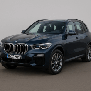 BMW X5 hybridbil i mørkeblå – rummelig SUV til fleksibel leasing, hurtig levering og enkel kontrakt hos LeasingBird.