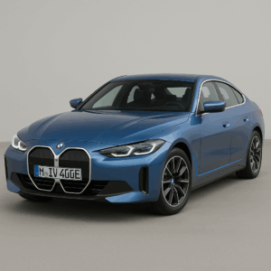 BMW i4 elbil i blå – energieffektiv og rummelig sedan til simpel, fleksibel leasing med hurtig levering hos LeasingBird.