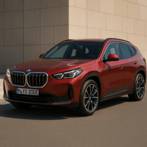 BMW iX2 hybridbil i rød – kompakt SUV til leasing, rummelig & brændstofeffektiv. Enkel, hurtig & fleksibel leasing
