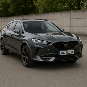 Cupra Formentor hybridbil i mørkegrå – kompakt SUV til fleksibel leasing hos LeasingBird med enkelhed og hurtig levering