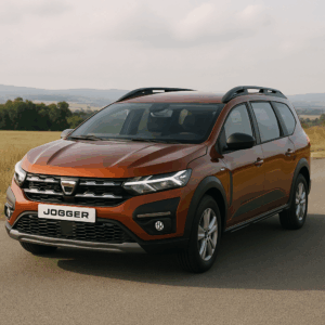 Dacia Jogger hybridbil i orange – rummelig kompakt SUV til brændstoføkonomisk leasing, enkel, hurtig levering og fleksibel.