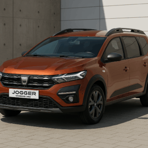 Dacia Jogger Hybrid 140 i orange – rummelig hybridbil, kompakt SUV til enkel, hurtig og fleksibel leasing.