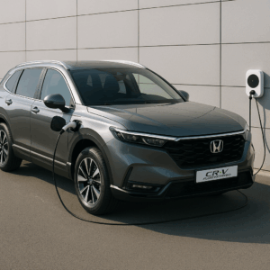 Honda CR-V Plugin-hybrid i grå – brændstofeffektiv hybridbil, rummelig kompakt SUV til enkel, hurtig leasing hos LeasingBird.