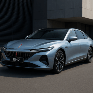 Hongqi EH7 hybridbil i sølv – rummelig kompakt sedan til enkel, hurtig leasing og fleksibel levering hos LeasingBird.