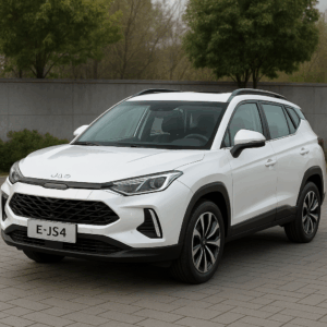 JAC e-JS4 hybridbil i hvid – kompakt SUV med rummeligt interiør til fleksibel leasing og hurtig levering hos LeasingBird