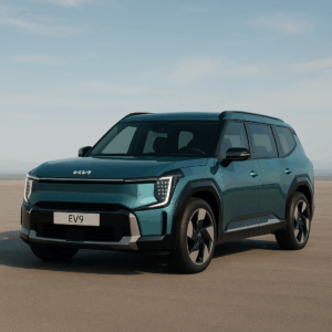 Kia EV9 elbil i grøn – rummelig SUV med nul-emission til enkel, hurtig og fleksibel leasing hos LeasingBird.