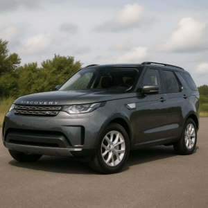 Land Rover Discovery grå hybridbil – rummelig kompakt SUV til fleksibel leasing hos LeasingBird med enkel, hurtig levering.