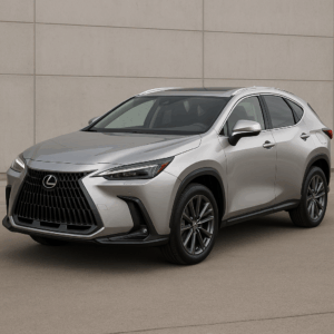 Lexus NX hybridbil i sølv – kompakt SUV, økonomisk og rummelig til enkel, hurtig, fleksibel leasing hos LeasingBird.