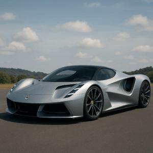 Lotus Evija elbil i sølv – hyperbil med høj ydelse, enkel og fleksibel leasing med hurtig levering hos LeasingBird