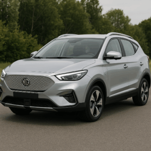 MG ZS EV elbil i sølv – rummelig kompakt SUV med effektiv eldrift, til hurtig og fleksibel leasing hos LeasingBird.