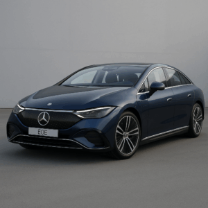 Mørkeblå Mercedes-Benz EQE elbil – rummelig, energieffektiv sedan til fleksibel leasing med hurtig levering hos LeasingBird.