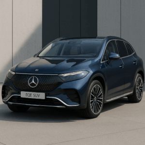 Mercedes-Benz EQE SUV i mørkeblå – rummelig hybridbil, kompakt SUV til enkel, hurtig og fleksibel leasing hos LeasingBird.