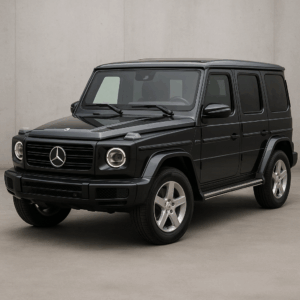 Sort Mercedes-Benz G-Class hybridbil – rummelig luksus SUV til fleksibel leasing hos LeasingBird med hurtig levering.