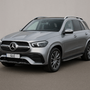 Mercedes-Benz GLE hybridbil i sølv – rummelig SUV til fleksibel leasing med enkelhed og hurtig levering hos LeasingBird