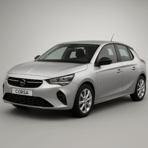Opel Corsa hybridbil i sølv – effektiv, kompakt bil til fleksibel leasing og hurtig levering hos LeasingBird.