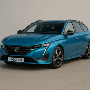 Peugeot E-308 SW hybrid i blå – brændstofeffektiv kompakt hybridbil til fleksibel leasing og hurtig levering hos LeasingBird