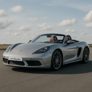 Porsche 718 Boxster i sølv – sportslig cabriolet med økonomisk motor, fleksibel leasing, hurtig levering hos LeasingBird