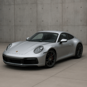 Porsche 911 i sølv – sportsbil med høj ydelse til enkel, fleksibel leasing og hurtig levering hos LeasingBird.