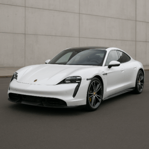 Porsche Taycan hybridbil i hvid – kompakt SUV med el-teknologi, enkel og fleksibel leasing, hurtig levering hos LeasingBird