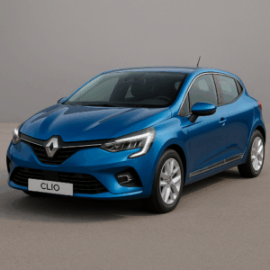 Renault Clio hybrid i blå – økonomisk og rummelig kompakt bil til enkel og hurtig leasing hos LeasingBird.