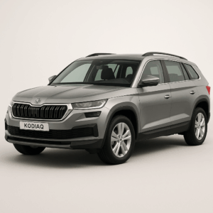 Skoda Kodiaq hybridbil grå – rummelig kompakt SUV til fleksibel leasing hos LeasingBird med enkel, hurtig levering.