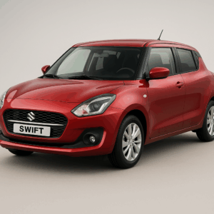 Suzuki Swift hybridbil i rød – brændstofeffektiv, kompakt bil til fleksibel leasing og hurtig levering hos LeasingBird.