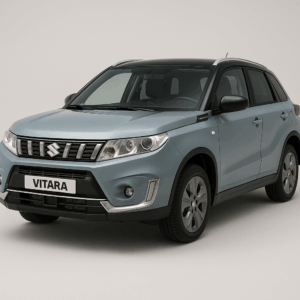 Suzuki Vitara hybridbil i sølvgrå – kompakt, økonomisk SUV til enkel, fleksibel leasing hos LeasingBird med hurtig levering.