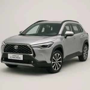Toyota Corolla Cross hybrid i sølvgrå – rummelig kompakt SUV til enkel, hurtig levering og fleksibel leasing hos LeasingBird.
