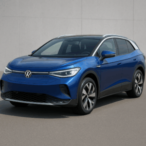Volkswagen ID.4 elbil i blå – kompakt og rummelig SUV til fleksibel leasing og hurtig levering hos LeasingBird.
