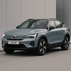 Volvo EX40 kompakt SUV i blågrå – enkel, fleksibel leasing, hurtig levering, brændstofeffektiv hybridbil hos LeasingBird